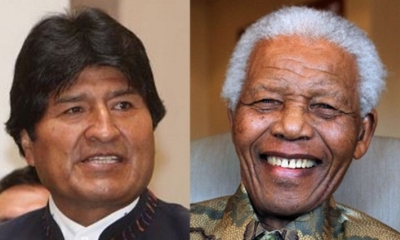 Evo Morales y Nelson Mandela. Foto: Internet