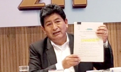  El ministro de Obras Públicas, Edgar Montaño