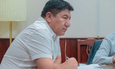 Gobernador Mamani asegura que busca transparentar. Foto de archivo GADPO.