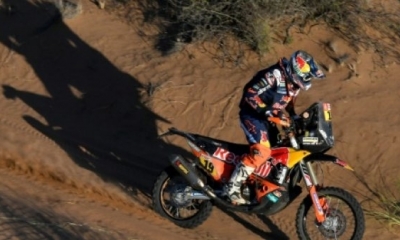 El piloto austriaco de KTM Matthias Walkner, durante la 13ª etapa del Dakar entre San Juan y Córdoba, el 19 de enero de 2018