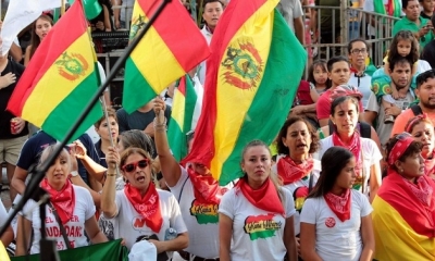 Universitarios saldrán esta tarde a marchar contra la repostulación de Evo. Foto: ELDEBER