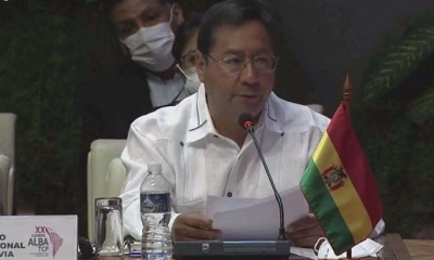 El Presidente Luis Arce en su discurso ante sus homólogos del ALBA