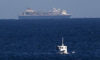 Vista del crucero británico MS Braemar cerca al Mariel, Cuba. | Fuente: EFE | Fotógrafo: Yander Zamora