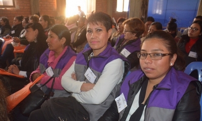 Promotoras comunitarias de lucha contra todo tipo de violencia. Foto: Gobierno Municipal de Sacaba