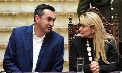 El exministro Yerk Nuñez y la exmandataria Jeanine Añez.