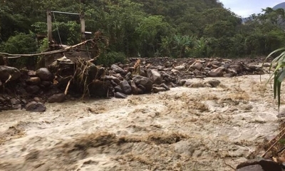 Inundación vista desde el refugio La Senda Verde.