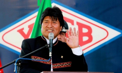 Evo Morales, durante una conferencia 