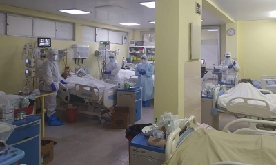 Unidad de terapia intensiva en el Hospital de Clínicas.