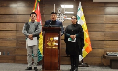 Parlamentarios brindaron una conferencia de prensa este martes