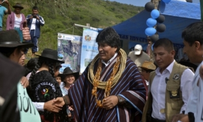 El presidente Evo Morales inauguró el viernes viviendas sociales construidas para 62 familias 