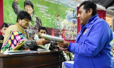 Evo Morales en Oruro/Foto. ABI