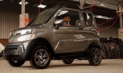 El primer auto eléctrico en Bolivia/Foto. ABI