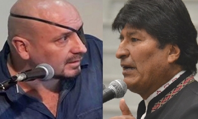 David Tezanos y Evo Morales/Foto. Kandire 