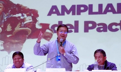 El presidente electo  Luis Arce