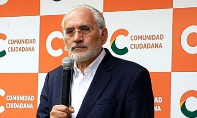 El candidato a la presidencia por Comunidad Ciudadana, Carlos Mesa