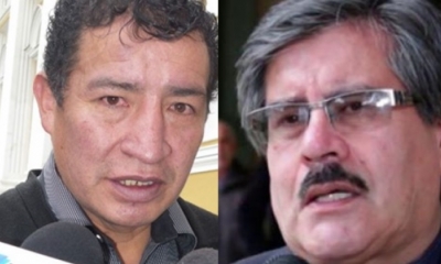 El diputado Borda y el rector de la UMSA.