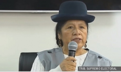Maria Eugenia Choque, presidenta del TSE/Foto. RRSS