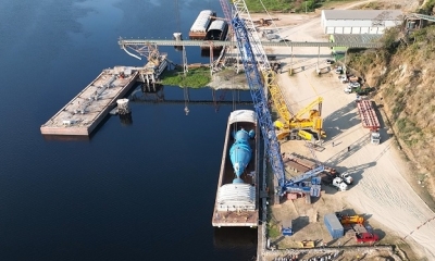 El reactor del Complejo Siderúrgico del Mutún en el puerto Jennefer. Foto: ESM