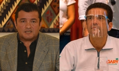 Los candidatos Jhonny Fernández (UCS) y Gary Áñez (CC).