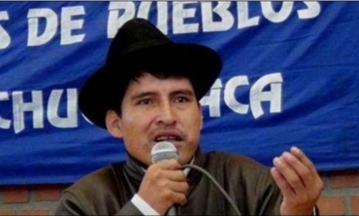El exdirigente campesino fue candidato opositor al MAS para la Gobernación de Chuquisaca. 