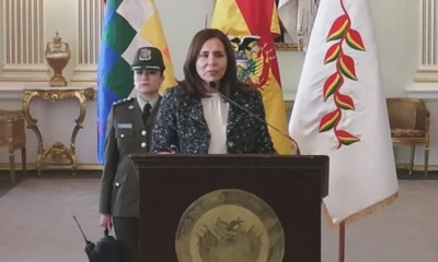 La canciller Karen Longaric. Foto: ABI