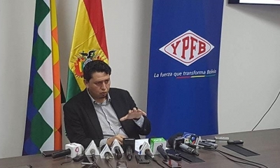El presidente de Yacimientos Petrolíferos Fiscales Bolivianos (YPFB), Óscar Barriga