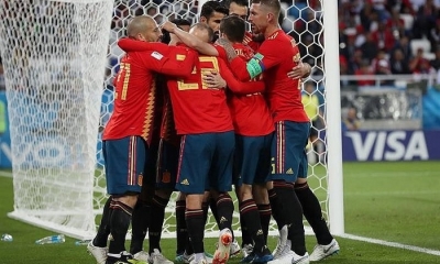 La selección española certificó su pase a octavos en Kaliningrado tras empatar (2-2) con Marruecos. Foto: RRSS