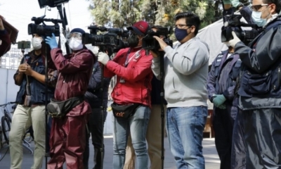 Trabajadores de la prensa, en cobertura. / Foto: Archivo.