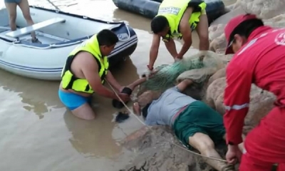 El rescate de los cuerpos/Foto. RRSS