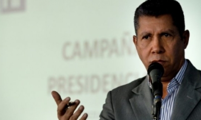 El candidato opositor venezolano Henri Falcón, el 9 de marzo de 2018 en Caracas