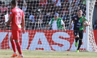 José Alí Meza, celebra el gol anotado ante Guabirá. Foto: Diez