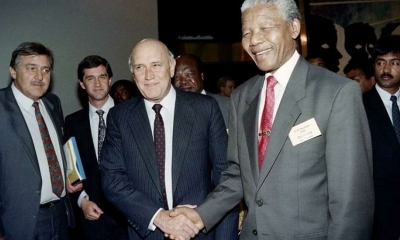 Frederik Willem de Klerk y Nelson Mandela