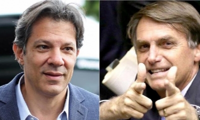 Haddad  y  Bolsonaro/Foto. RRSS
