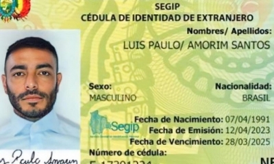 Documento de identidad boliviano con su nombre original en abril de 2019