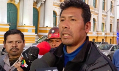El dirigente de la Confederación Sindical Única de Trabajadores Campesinos de Bolivia, Humberto Claros