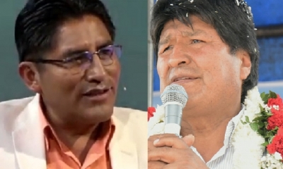 Félix Patzi y Evo Morales/Foto. Kandire 