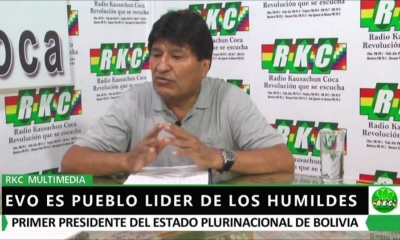 Evo Morales en su programa de hoy | Captura 
