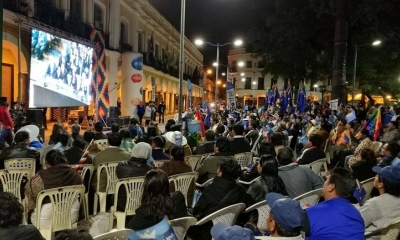 Acompañamiento del pueblo boliviano a la última fase de la demanda marítima contra Chile. Foto: RRSS
