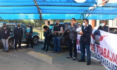Protesta de los trabajadores de Aasana.