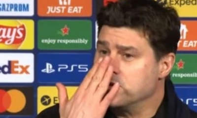 Mauricio Pochettino pasó un susto en el festejo.
