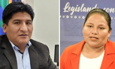 Diputados arcistas del MAS Andrés Flores y Deysi Choque. 
