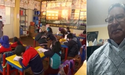 Padres de familia acondicionan unidades educativas de La Paz.