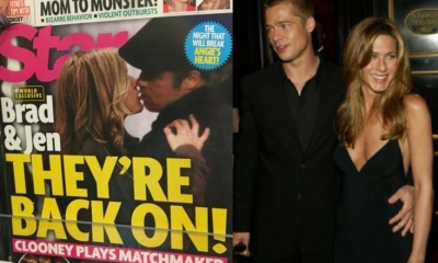 Brad Pitt y Jennifer Aniston/Foto. Kandire