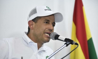 El expresidente cívico y candidato a la Presidencia por Crecemos, Luis Fernando Camacho