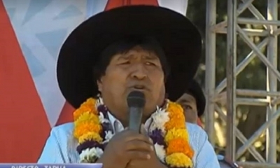 Presidente Evo Morales. Foto: BTV (Facebook)