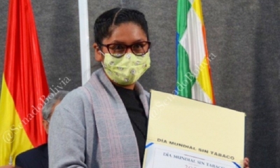 Eva Copa, presidenta de la Cámara de Senadores