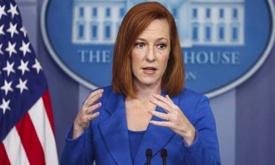 En la imagen un registro de la portavoz de la Casa Blanca, Jen Psaki. EFE