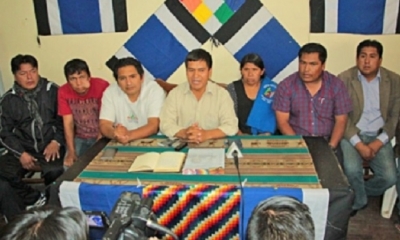 Antonio Villca, en conferencia de prensa/Foto. RRSS