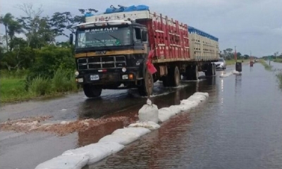 En Guarayos la inundación sigue