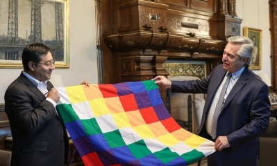 Luis Arce y el presidente de Argentina, Alberto Fernández